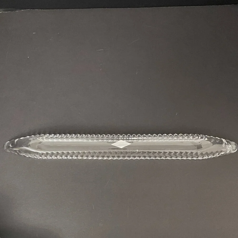 Shannon by Godinger Harmony Crystal Olive Tray 16 1/8